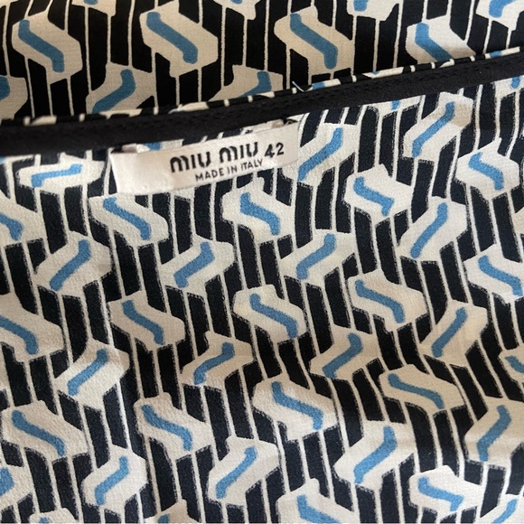 Miu Miu Black Boat Silk Dress - Picture 6 of 14